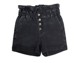 Black Wide-legged Denim Shorts
