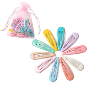 10 pcs Candy Colors Snap Hair Clips Sweet Baby Children