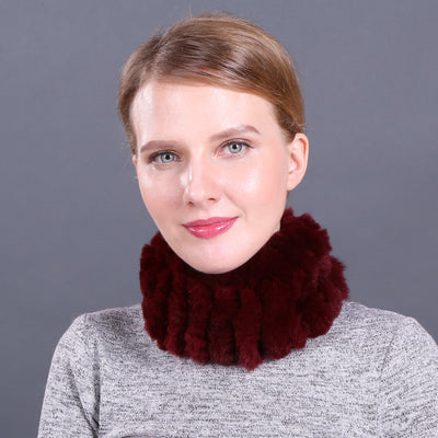 Rex Fur Scarf New Elastic Braided Fur Collar