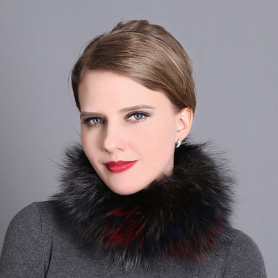 Women Fox Fur Scarf Female Winter
