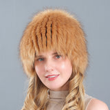 Women Fox-like Fur Straw Hat
