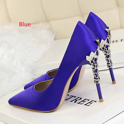 Shallow Metal Super High Heel Shoes
