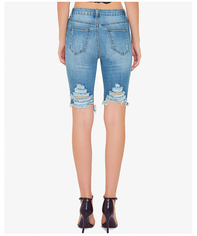 Three-dimensional Embroidered Slim Stretch Jeans