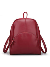 Women Leather Backpack Students' Backpacks 