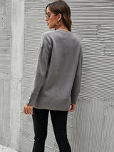 Button Sweater Pocket Cardigan Coat