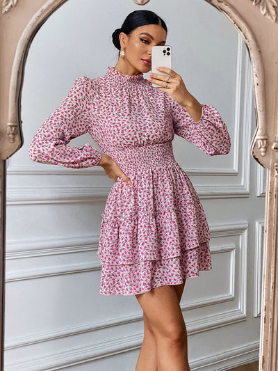 Temperament Floral Print Dress
