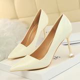 High-heeled Patent Leather Thin Shoes