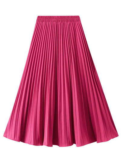 Women Elastic Pleated Skirt