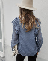 Solid Color V-neck T-shirt