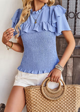 Short-sleeved Lace Shirt Top