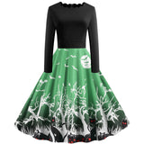 Halloween Printed Stitching Dress