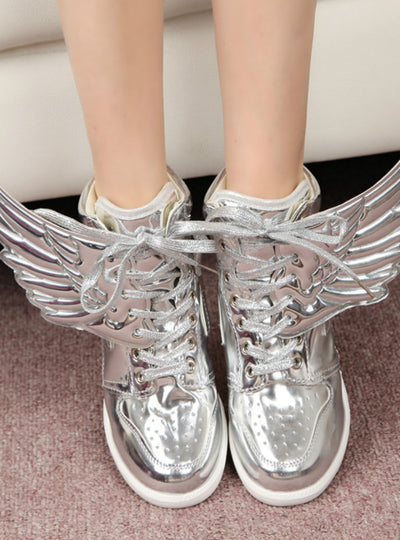 ladies high platform sneakers hidden heel shoes 