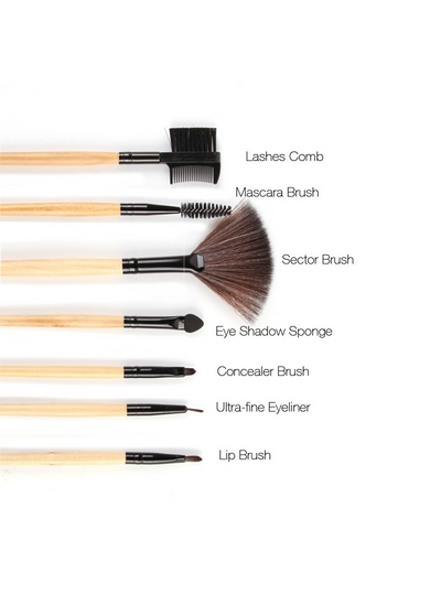 32Pcs Print Logo Makeup Brushes Professional 
