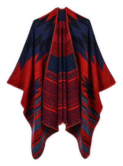 Lengthened Travel Camping Warm Double Cashmere Cloak