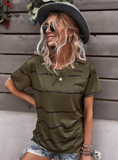 Summer Printed Lightning Pattern Top