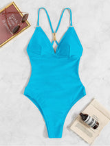 Hollow One-piece Backless Bikini