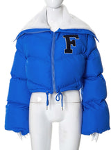 Embroidered Stand Collar Cotton-padded Coat