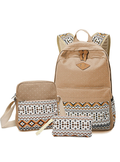 Women School Bags for Teenage Girls Cute Black Set 