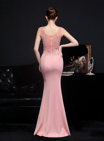 Sheath Appliques Beading Party Dress