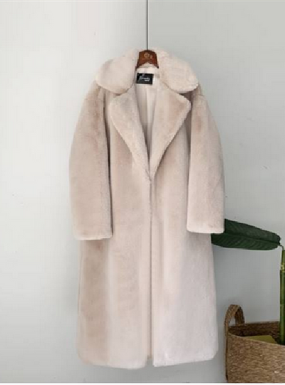 Women High Quality Faux Rabbit Fur Coat