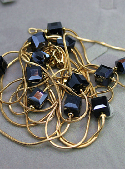 Crystal Bead Sweater Chain Necklaces & Pendants 