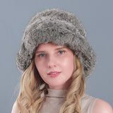 Rabbit Fur Hat Ear Protection Fisherman Hat