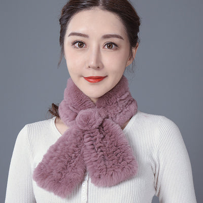 Rex Fur Scarf Double-sided Scarf Keep Warm