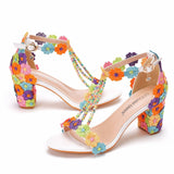 Beaded Lace Wedding Shoes Sandals