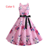 Retro Print Sleeveless Dress