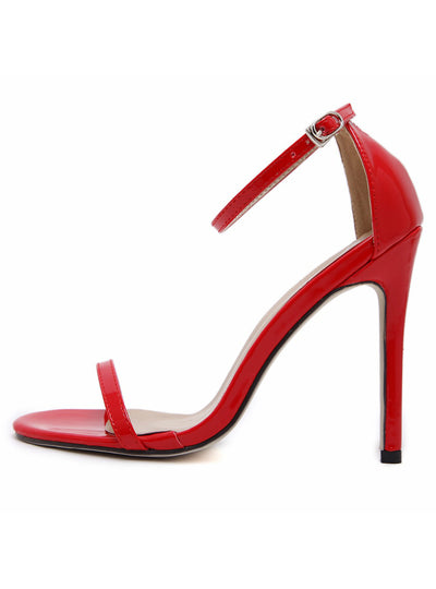 Ladies Pumps Ankle Strap Buckle Stilettos 