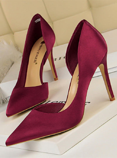 Shallow Mouth Pointed High Heels
