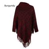 Women Cape Sweater Tassel Coat