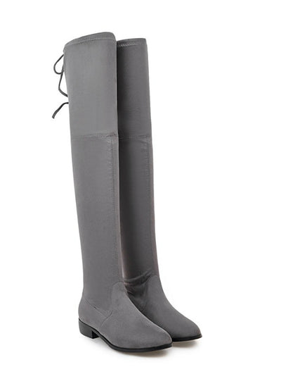 Shoes Square Low Heel Women Over The Knee Boots 