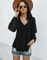 Long Sleeve Casual Stitching Top