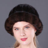 Mink Fur Ladies Keep Warm Hats