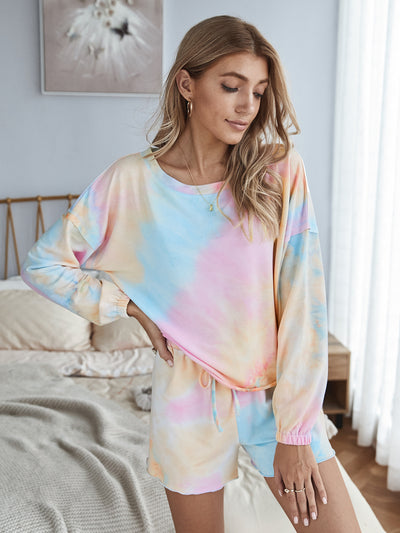 Women Tie-dyed Casual Suit