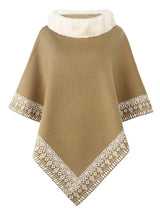 Fur Collar Cape Shawl Coat