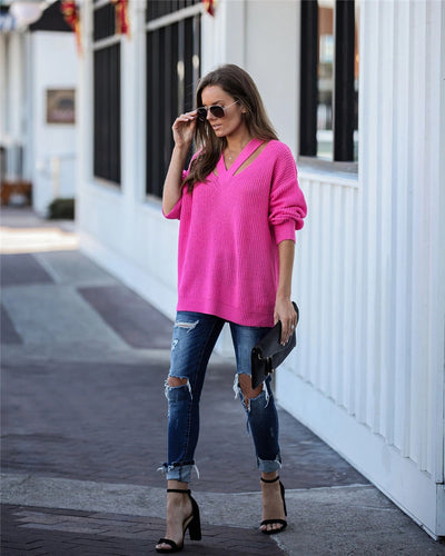 Women Pulovers Sweaters Boho Holiday Knitwear Sweater