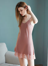 Ice Satin Suspender Nightgown