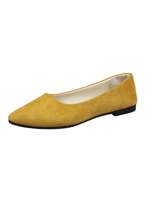 Pointed Suede Large Size Flat Shoes