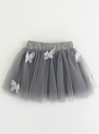 Cartoon Kitten Printed T-Shirts+Net Veil Dress