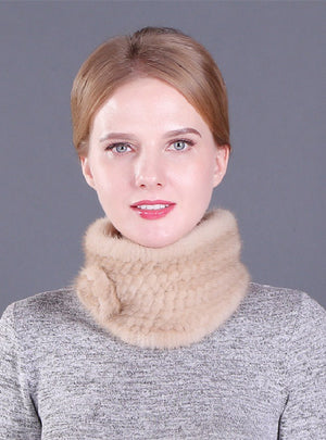 Petals Warm Mink Fur Collar Scarf