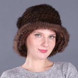 Mink Fur Hats Ear Protectors Mother's Basin Hats