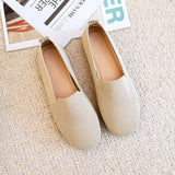 Flat-bottomed Leopard Print Woven Shoes