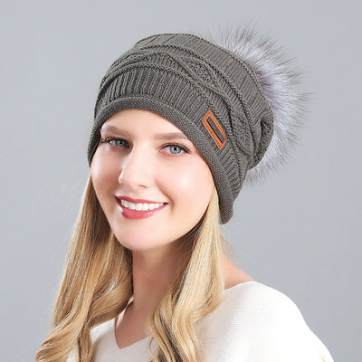Knitted Hats Ladies Wool Hats Thickened