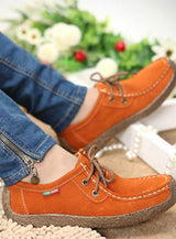 Wild Lace-up Flats Warm Comfortable Footwear