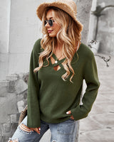 Long Sleeve V-neck Sexy Sweater