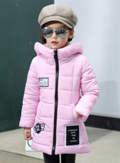 Girls Wadded Jacket Outerwear Cotton-Padded Jacket 