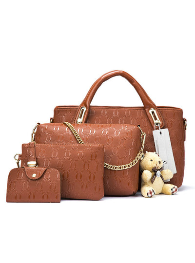 Top-Handle Bags Female Famous Brand PU Leather 
