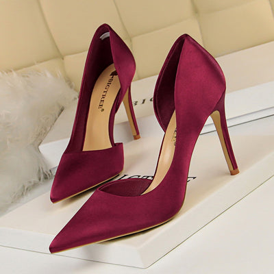 Shallow Mouth Pointed High-heeled Shoes